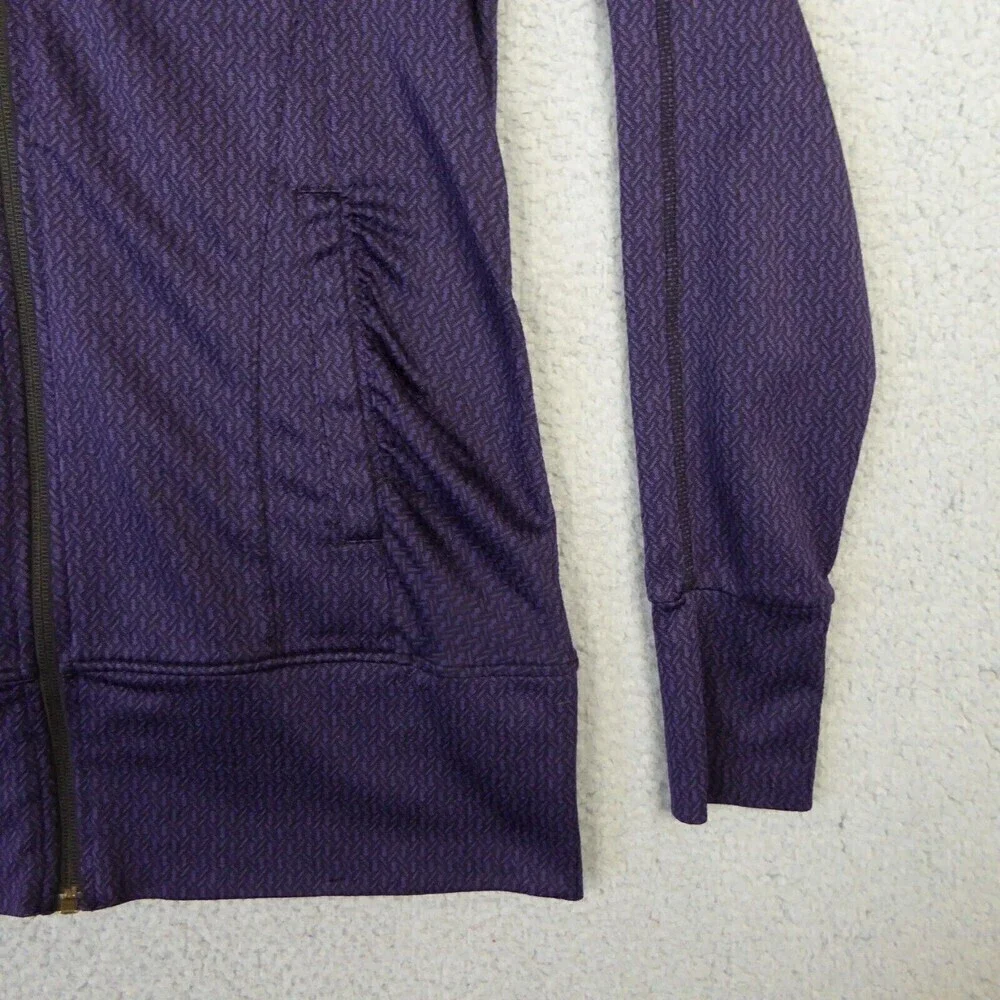 Mondetta Hoodie Women’s Small Purple Full Zip Long Sleeve Thumb Holes Mock Neck